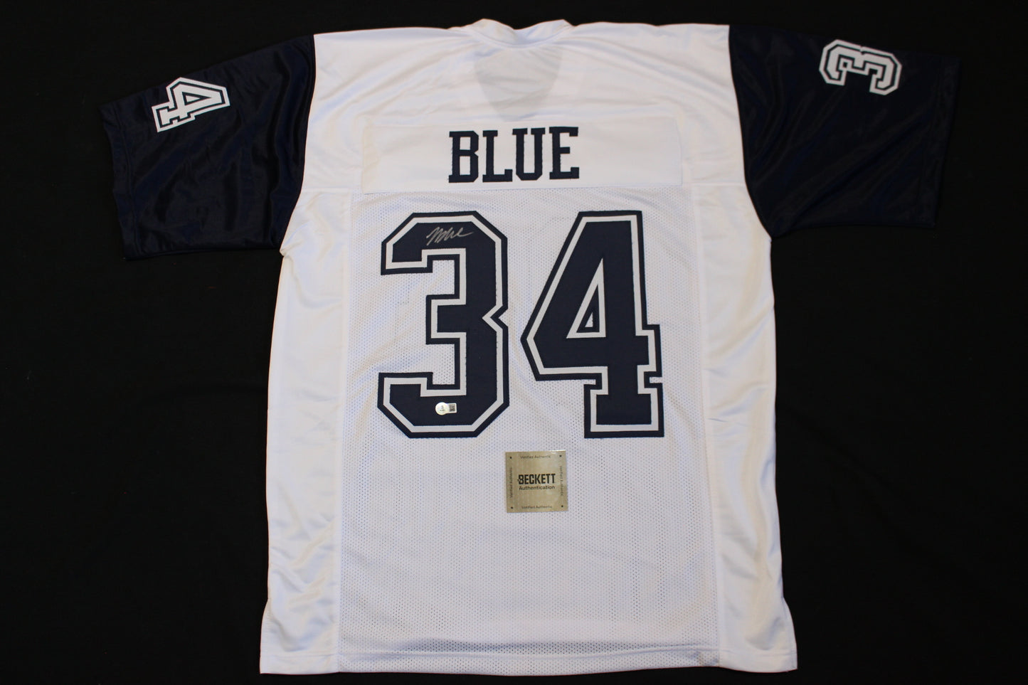 JAYDON BLUE DALLAS COWBOYS SIGNED ALT FOOTBALL JERSEY UT Longhorns BAS COA