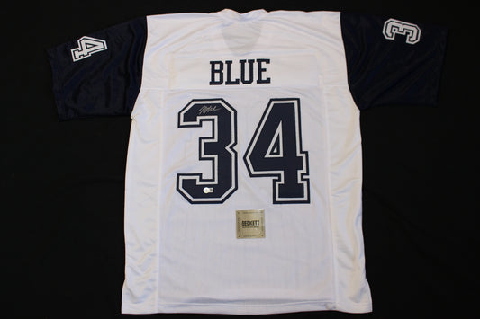JAYDON BLUE DALLAS COWBOYS SIGNED ALT FOOTBALL JERSEY UT Longhorns BAS COA