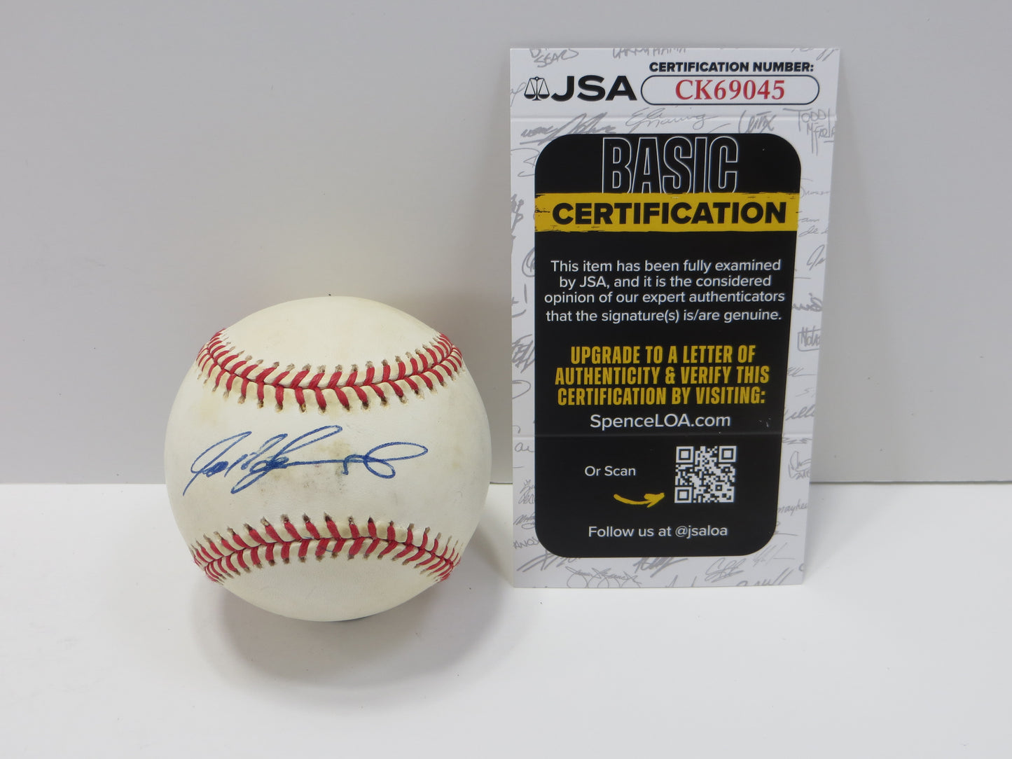 IVAN PUDGE RODRIGUEZ SIGNED OML BASEBALL JSA
