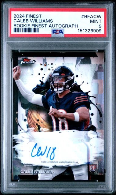 2024 Topps Finest #RFACW Caleb Williams Rookie Finest Autograph PSA 9
