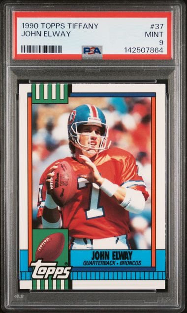1990 Topps Tiffany #37 John Elway PSA 9