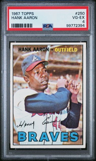 1967 Topps #250 Hank Aaron PSA 4