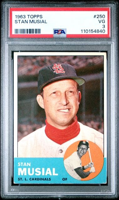 1963 Topps #250 Stan Musial PSA 3