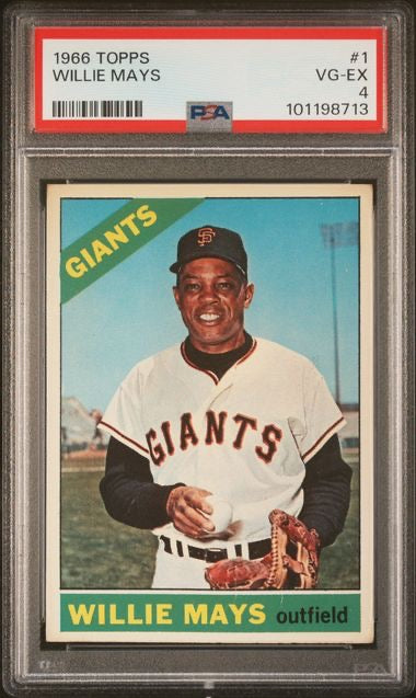 1966 Topps #1 Willie Mays PSA 4