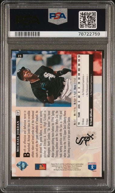 1994 Upper Deck #19 Michael Jordan PSA 9