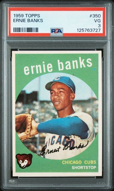 1959 Topps #350 Ernie Banks PSA 3
