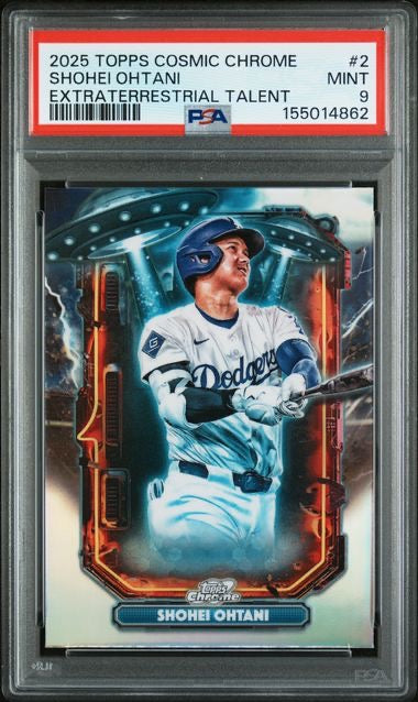 2025 Topps Chrome Cosmic #2 Shohei Ohtani Extraterrestrial Talent PSA 9