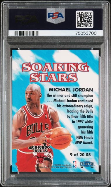 1997 Fleer #9 Michael Jordan Soaring Stars PSA 10