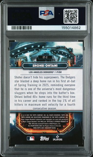 2025 Topps Chrome Cosmic #2 Shohei Ohtani Extraterrestrial Talent PSA 9