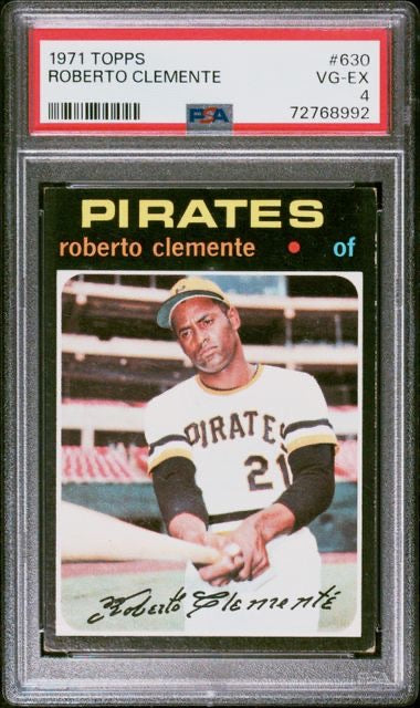 1971 Topps #630 Roberto Clemente PSA 4