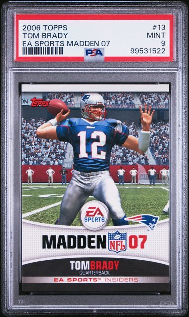 2006 Topps #13 Tom Brady EA Sports Madden 07 PSA 9