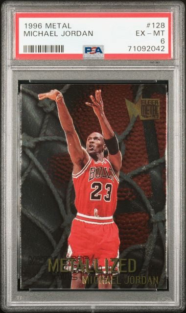 1996 Fleer Metal #128 Michael Jordan PSA 6