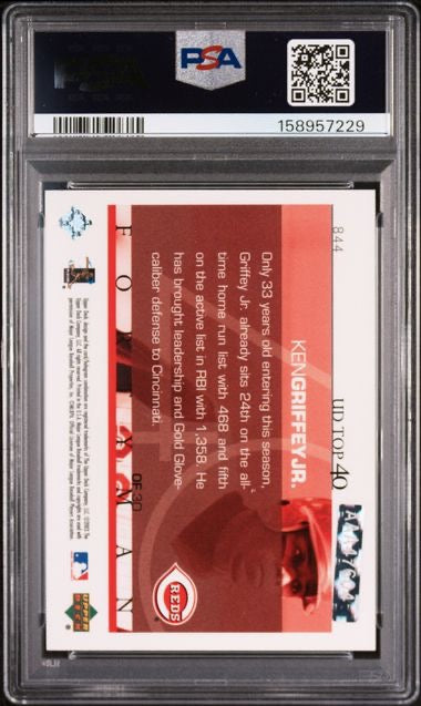 2003 Ultimate Collection Buyback #844 Ken Griffey Jr. 40 Man-Autograph PSA 8