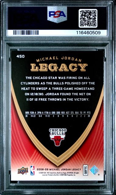 2008 Upper Deck #450 Michael Jordan Jordan Legacy PSA 9