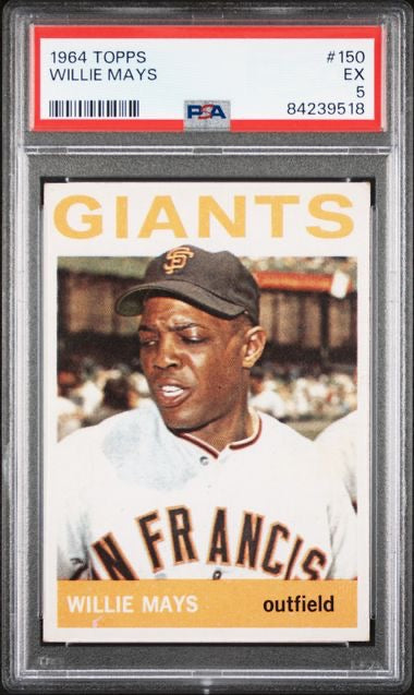 1964 Topps #150 Willie Mays PSA 5