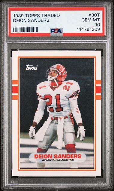 1989 Topps Traded #30T Deion Sanders PSA 10