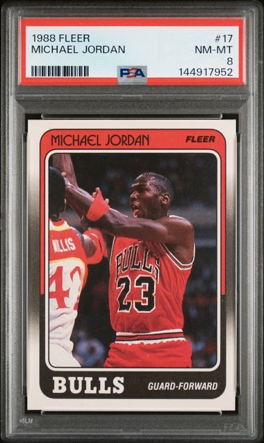 1988 Fleer #17 Michael Jordan PSA 8