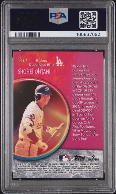 2025 Topps Chrome Update #6 Shohei Ohtani Fortune 15 PSA 10