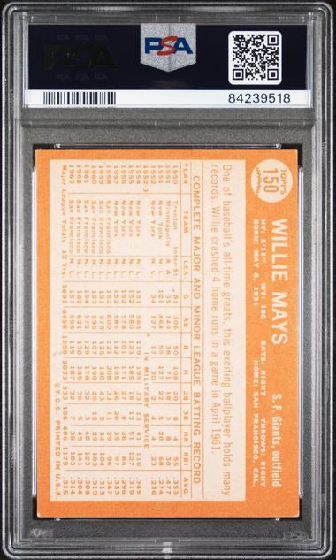 1964 Topps #150 Willie Mays PSA 5