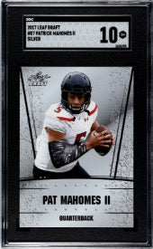 2017 Leaf Draft #7 Patrick Mahomes ll Silver SGC 10