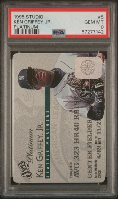 1995 Studio Ken Griffey Jr. Platinum PSA 10