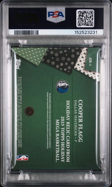 2025 Topps Holiday #HR-1 Cooper Flagg Holiday Relic PSA 7