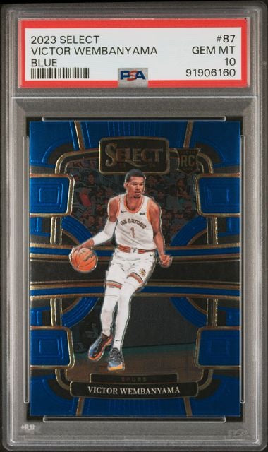 2023 Panini Select #87 Victor Wembanyama Blue Rookie RC PSA 10