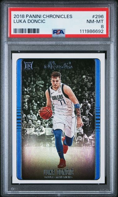 2018 Panini Chronicles #296 Luka Doncic Rookie RC PSA 8