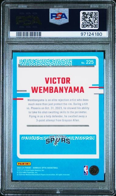 2023 Donruss Optic #25 Victor Wembanyama Rated Rookie RC PSA 9