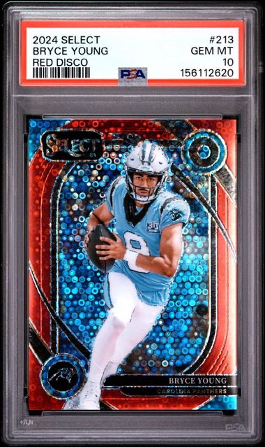 2024 Panini Select #213 Bryce Young Red Disco /49 PSA 10