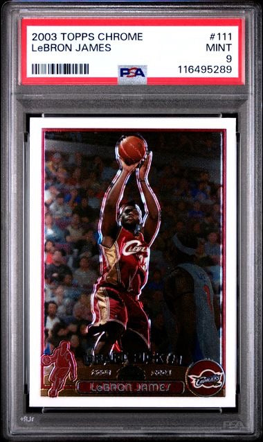 2003 Topps Chrome #111 Lebron James Rookie RC PSA 9