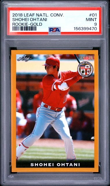 2018 Leaf National Convention #1 Shohei Ohtani Rookie Gold /50 PSA 9