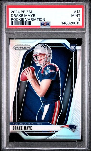 2024 Panini Prizm #12 Drake Maye Rookie Variation PSA 9