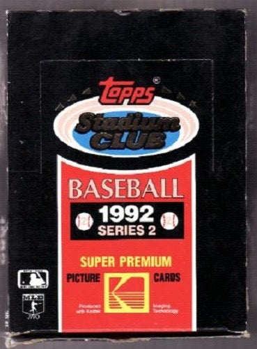 1992 Topps Stadium Club Baseball Series 2 Super Premium Picture Cards Box
