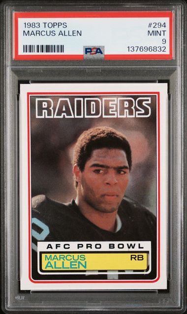 1983 Topps #294 Marcus Allen Rookie RC PSA 9