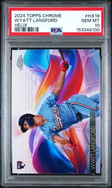 2024 Topps Chrome #HX18 Wyatt Langford Helix Rookie RC Case Hit PSA 10