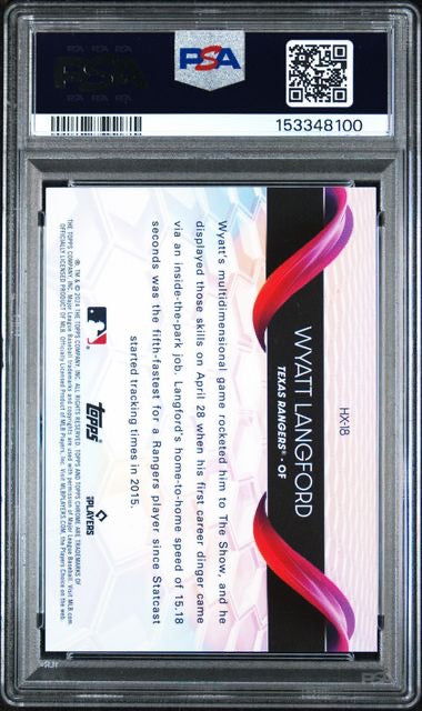 2024 Topps Chrome #HX18 Wyatt Langford Helix Rookie RC Case Hit PSA 10
