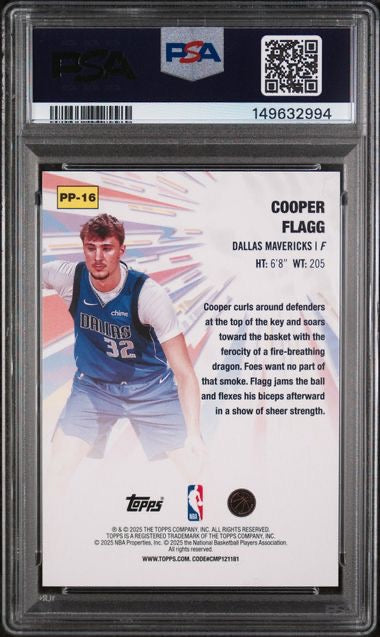 2025 Topps #PP-16 Cooper Flagg Power Players PSA 10