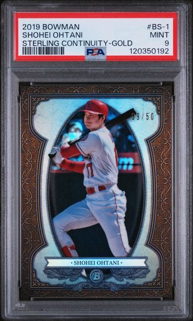 2019 Bowman #BS-1 Shohei Ohtani Sterling Continuity Gold /50 PSA 9