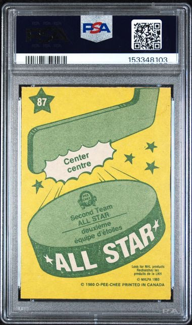 1980 O-Pee-Chee #87 Wayne Gretzky All-Star PSA 8