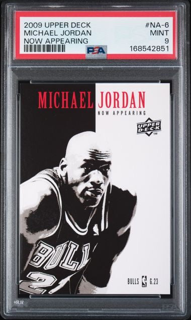 2009 Upper Deck #NA-6 Michael Jordan Now Appearing PSA 9