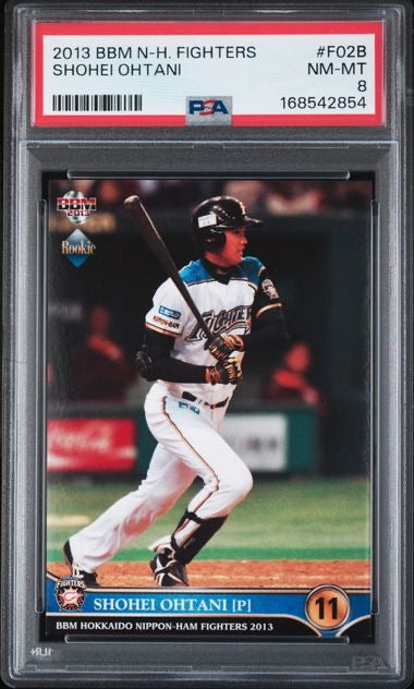 2013 BBM N-H Fighters #F02B Shohei Ohtani PSA 8