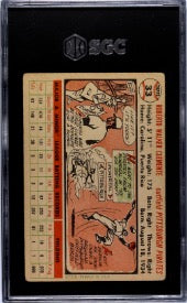 1956 Topps #33 Roberto Clemente (White Back) SGC 2