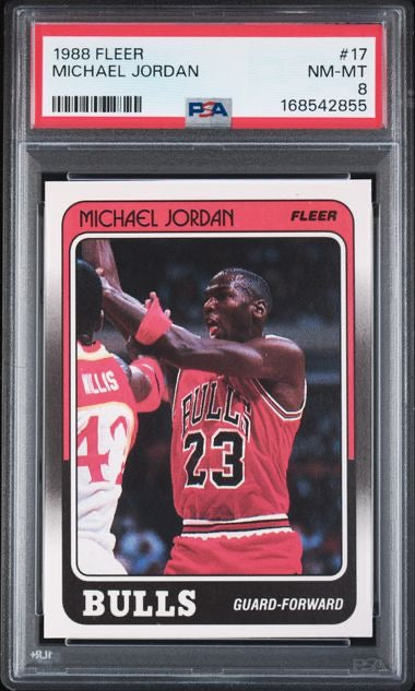 1988 Fleer #17 Michael Jordan PSA 8