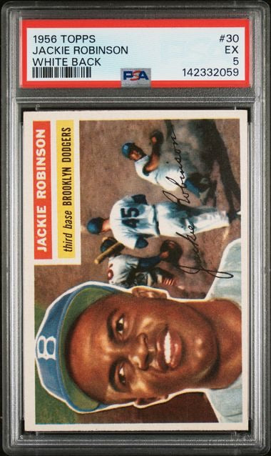 1956 Topps #30 Jackie Robinson (White Back) PSA 5