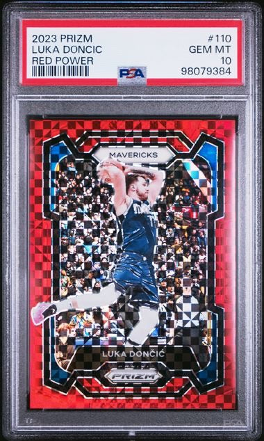 2023 Panini Prizm #110 Luka Doncic Red Power /75 PSA 10