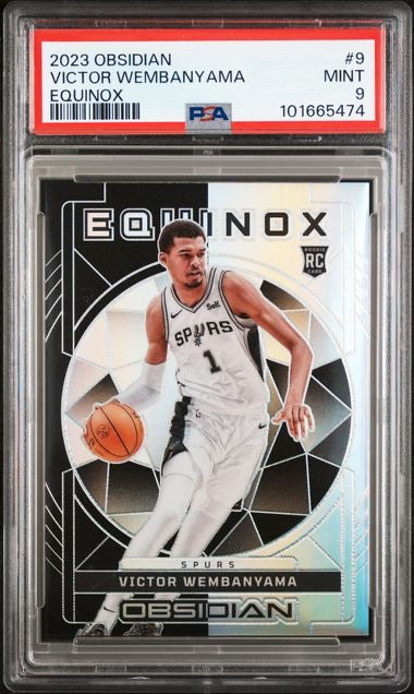2023-24 Panini Obsidian #9 Victor Wembanyama Equinox Rookie /99 PSA 9