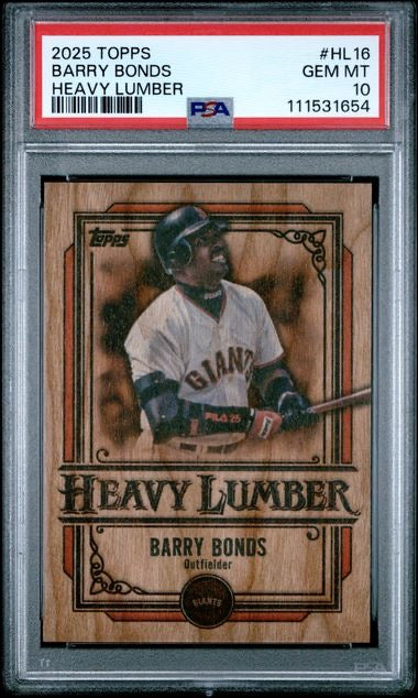 2025 Topps #HL16 Barry Bonds Heavy Lumber SSP PSA 10