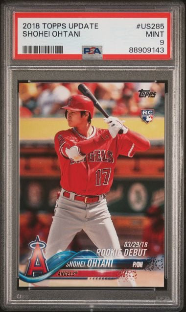 2018 Topps Update #US285 Shohei Ohtani Rookie RC PSA 9