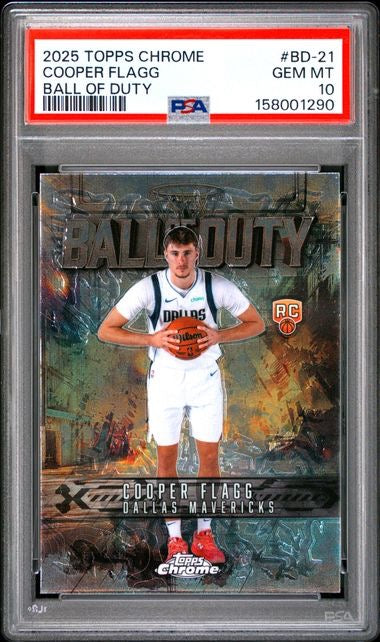 2025 Topps Chrome #BD-21 Cooper Flagg Ball of Duty Rookie RC PSA 10